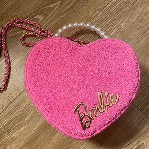 Barbie Pink Heart Bag with Pearl Handle